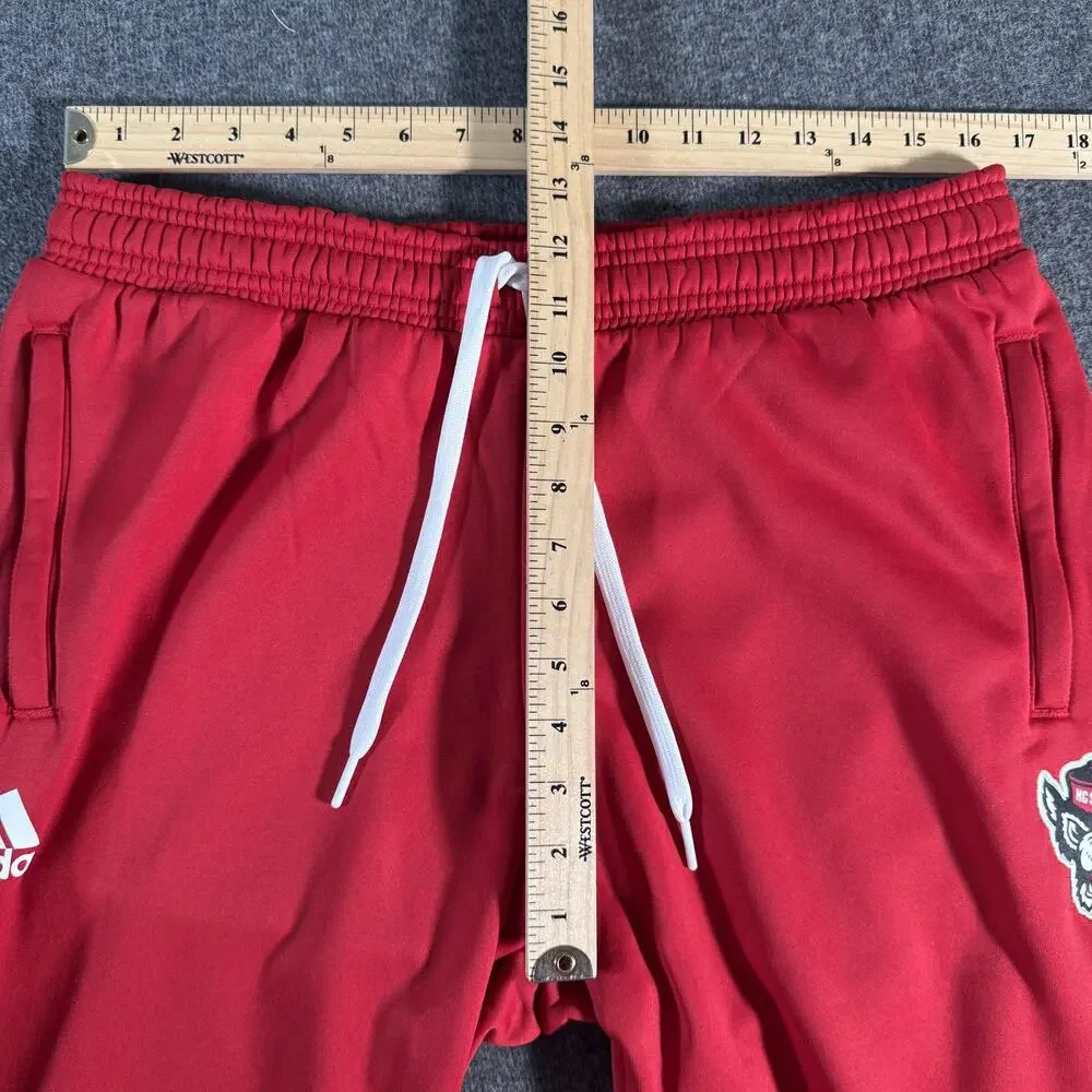 NC State Wolfpack Pants Mens Large Player Issued Red College Basketball Adidas